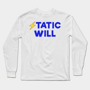 Static will Blue Long Sleeve T-Shirt